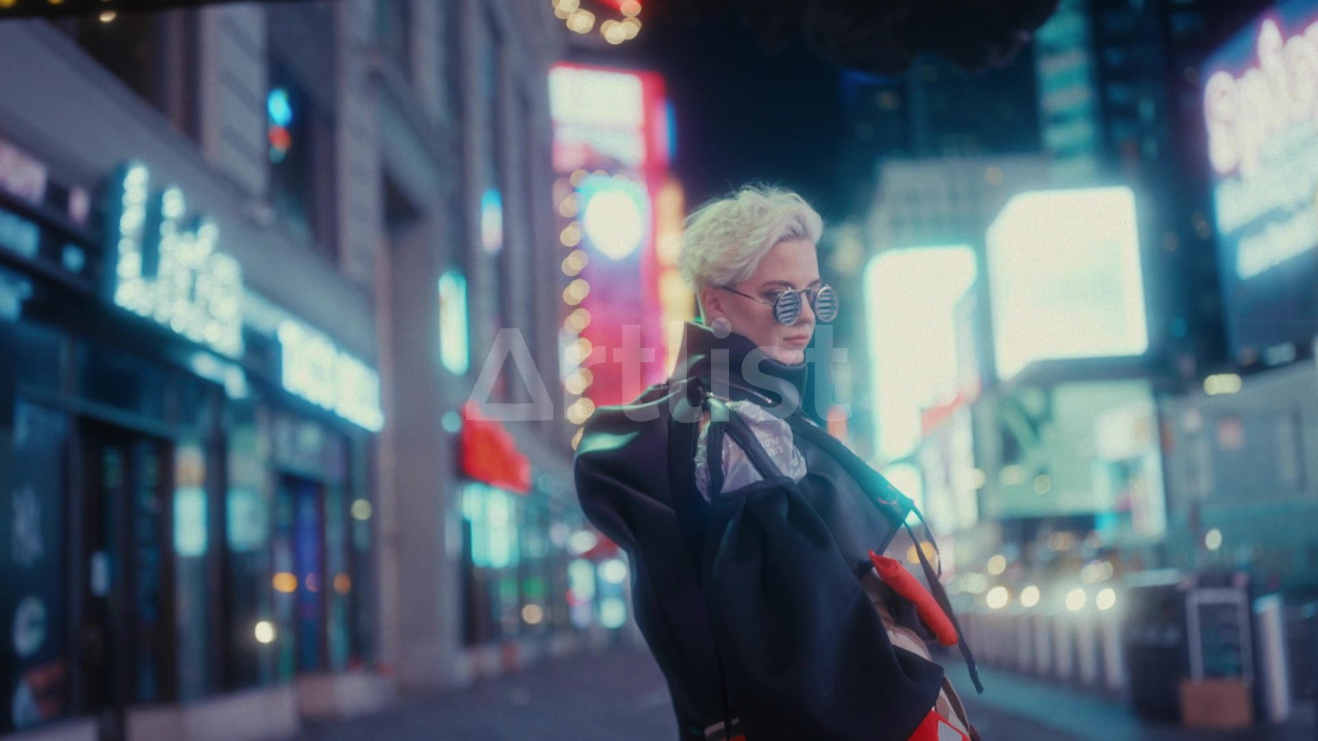 Woman Times Square
